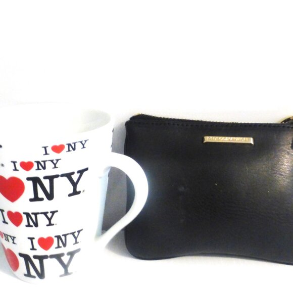I LOVE NEW YORK Coffee MUG & Rebecca Minkoff WALLET  Cup Change Purse Keychain - Picture 3 of 8